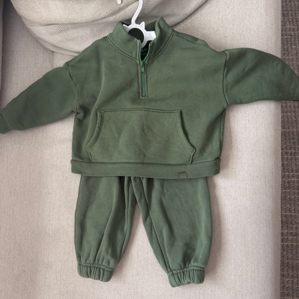 SET ACTIVE kids quarter zip/jogger set